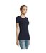 T-shirt Millenium Femme Bleu Marine Français SOLS-3