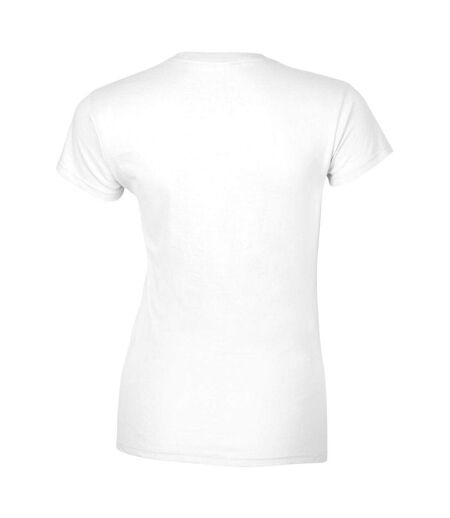 T-shirt À Manches Courtes Femme Blanc Gildan
