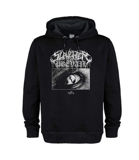 Unisex Adult 1984 Metal Logo Slaughter To Prevail Hoodie Black Amplified