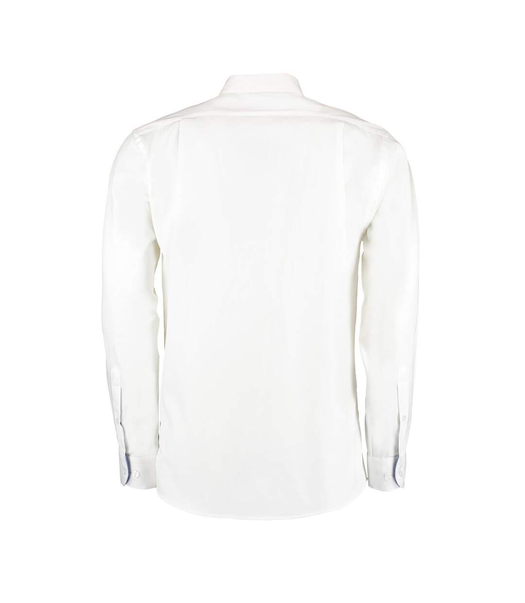 Chemise À Manches Longues Homme Blanc Bleu Kustom Kit-2