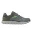 Mens track syntac coated leather trainers charcoal Skechers-3