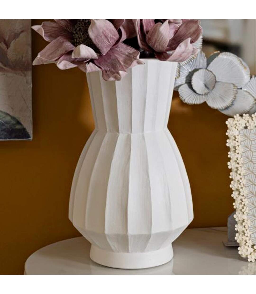 Vase Design Glint 41cm Blanc-4