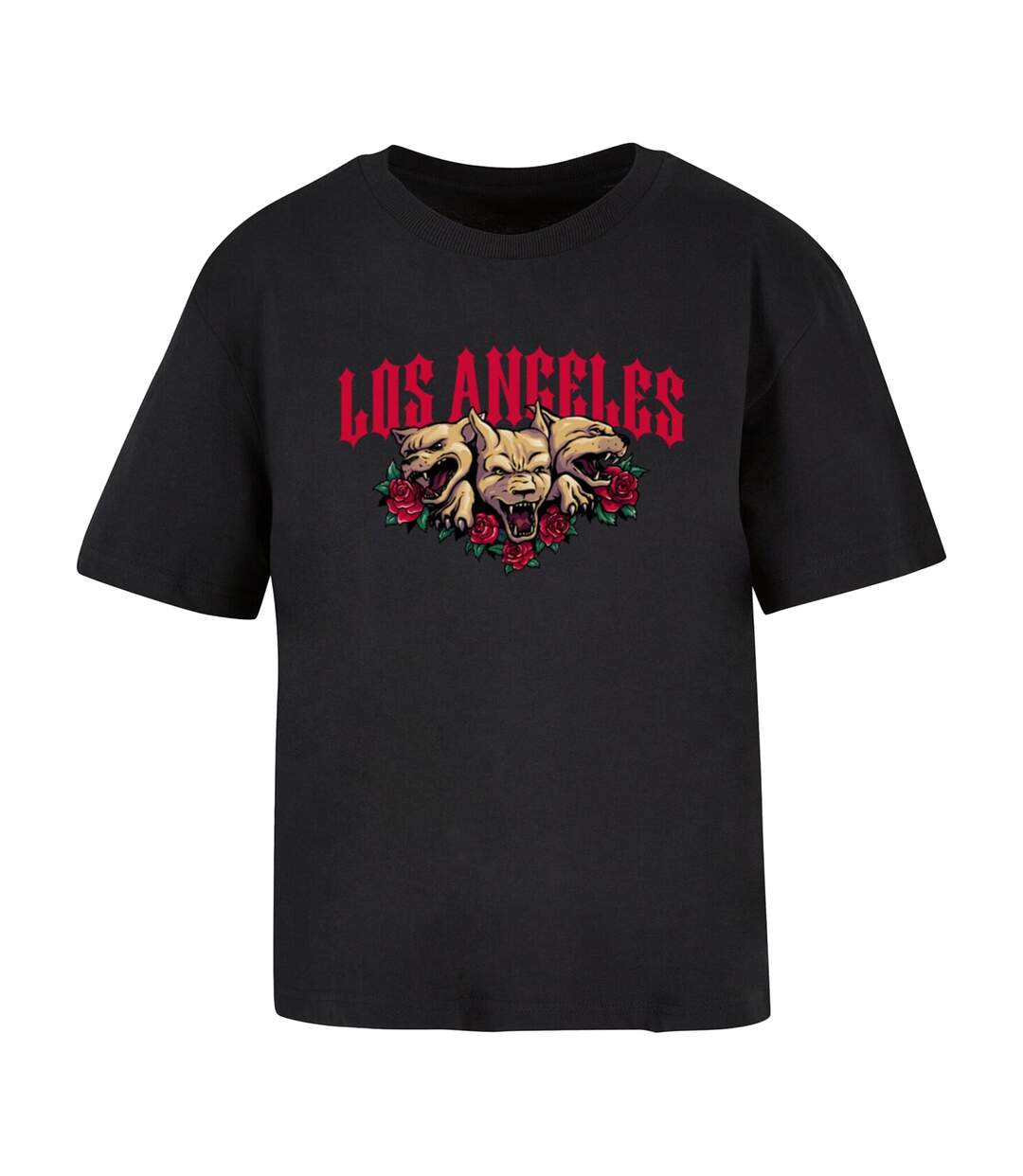 T-shirt Motif/style Chien La Femme Noir Miss Tee-1