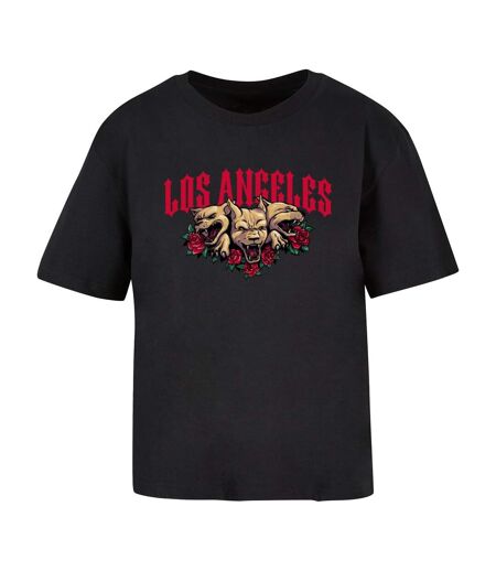 T-shirt Motif/style Chien La Femme Noir Miss Tee