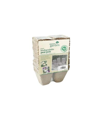 Kingfisher biodegradable square peat pots 8cm / 3'' 36pk one size one colour Universal Textiles