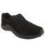 PDQ Adults Unisex Real Suede Ryno Slip-On Casual Trainers (Black) - UTDF140