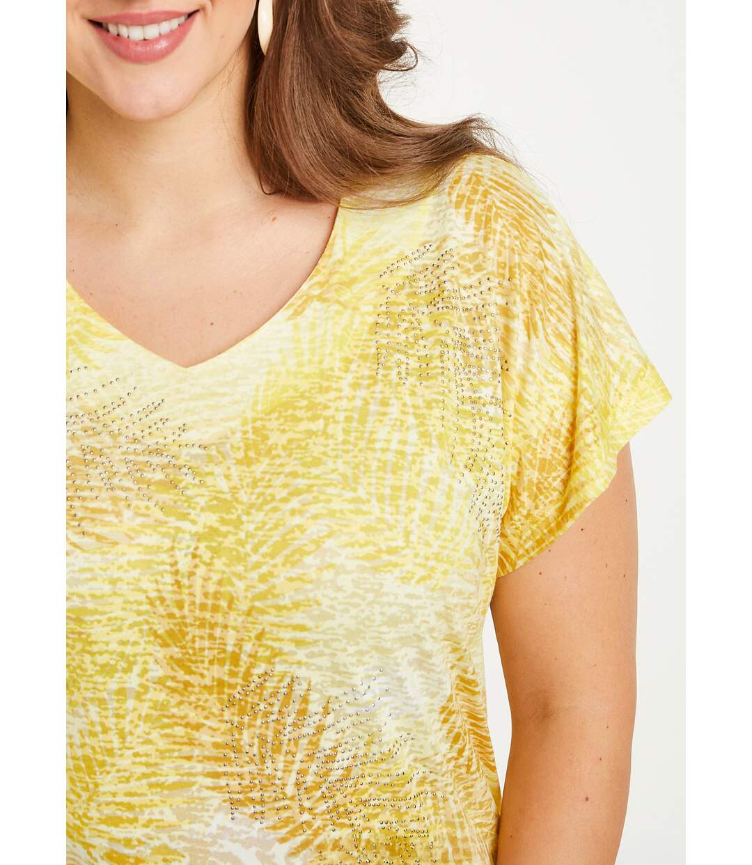 T-shirt imprimé court maille dévorée-4