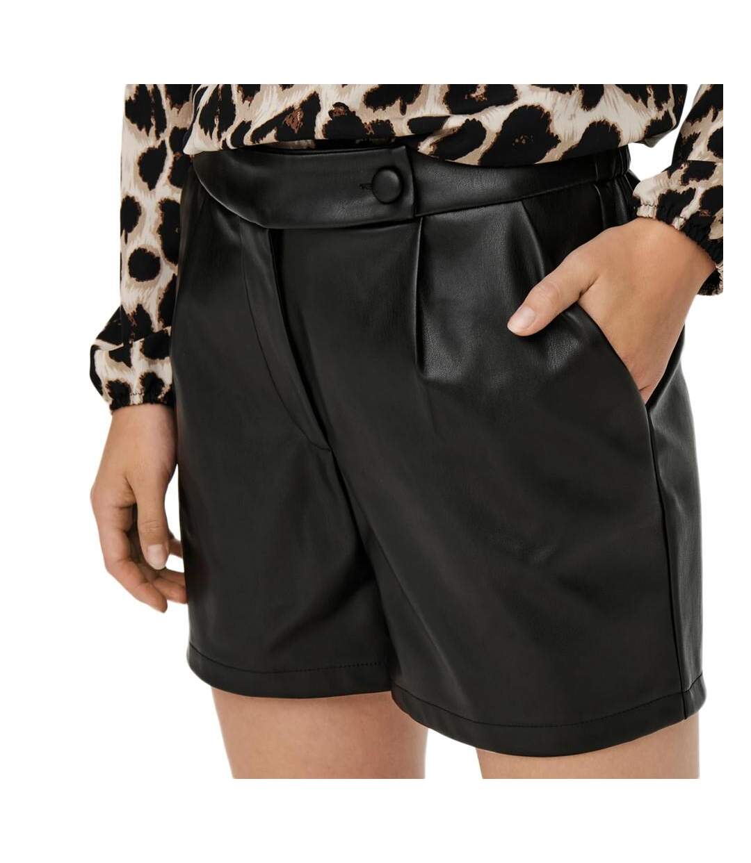 Short Similicuir Noir Femme JDY Amalie - 36-1