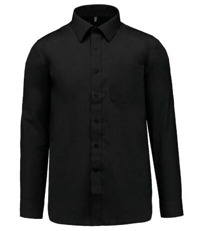 Chemise popeline manches longues - K545 - noir - homme