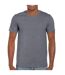T-shirt Manches Courtes Softstyle Homme Gris Foncé Chiné Gildan-1