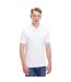 Mens Cotton Standing Collar Polo Shirt White Calvin Klein-3