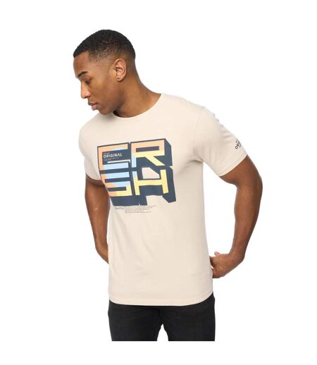 Mens boxvibe t-shirt light stone Crosshatch