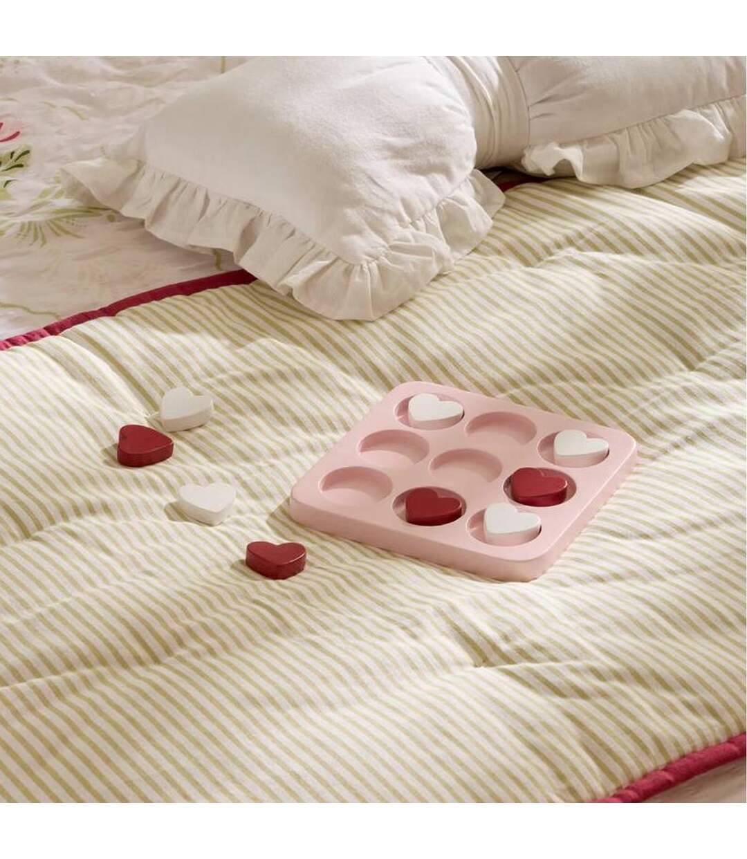 Jeu de Morpion Déco Love 18cm Rose-3