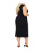 Womens/ladies Sleeveless Midi Dress Black Brave Soul-3
