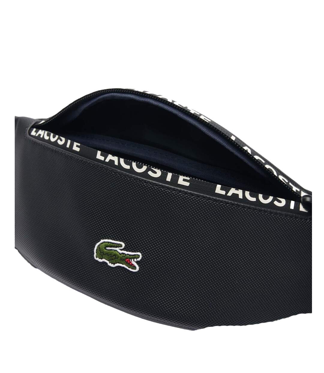 Stripe Canvas Logo Waist Bag One Size Black Lacoste-3