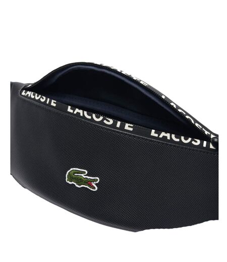 Stripe Canvas Logo Waist Bag One Size Black Lacoste