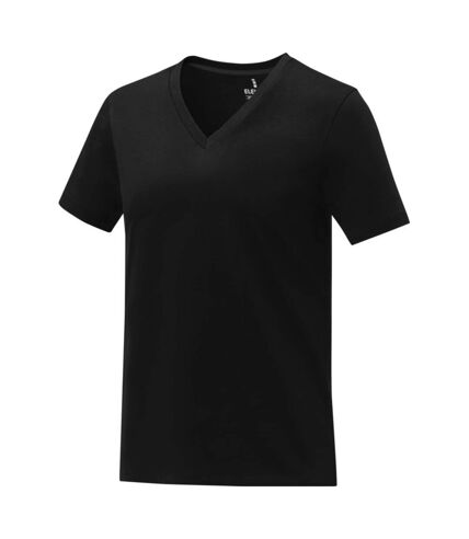 Elevate Womens/Ladies Somoto V Neck T-Shirt (Solid Black)