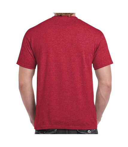 T-shirt homme bordeaux chiné Gildan