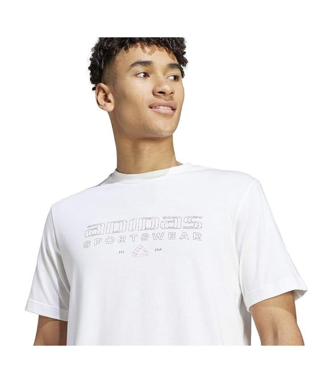 T-shirt Style Linéaire Tech Homme Blanc Adidas-4