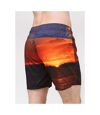 Crosshatch Mens Shelford Sunset Swim Shorts (Orange)