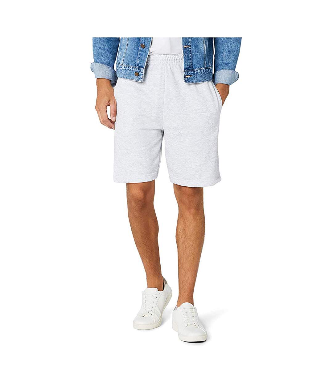 Fruit Of The Loom Mens Lightweight Casual Fleece Shorts (240 GSM) (Heather Grey) - UTBC2660-1
