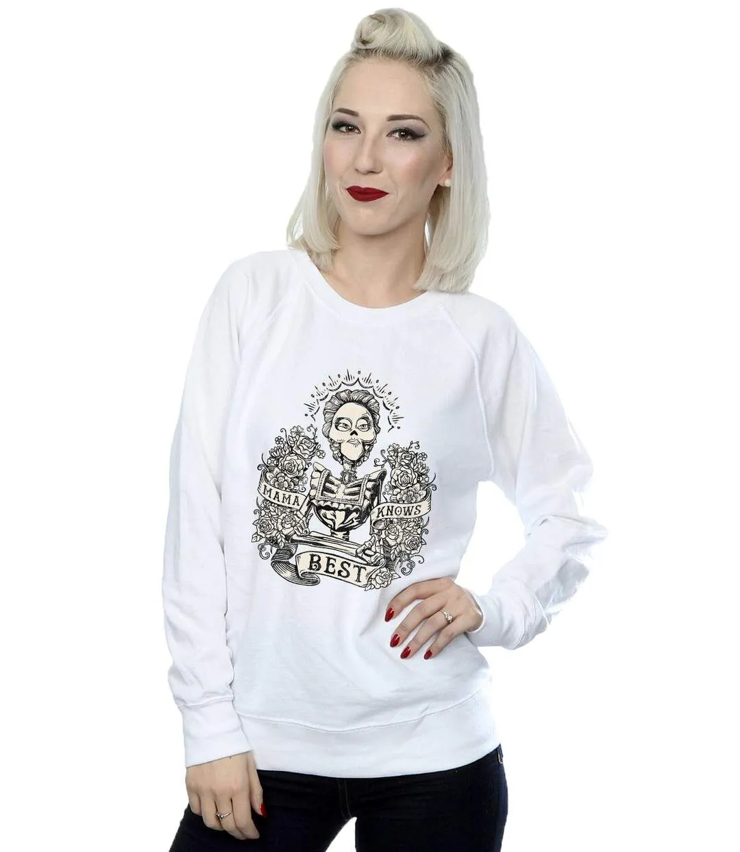 Disney - Sweat COCO MAMA KNOWS BEST - Femme (Blanc) - UTBI12194-2