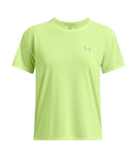 T-shirt Manches Courtes Course À Pied Femme Vert Under Armour