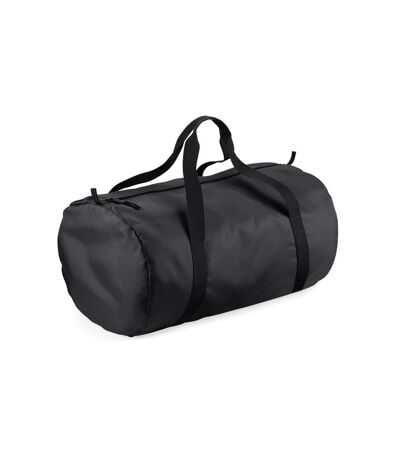 Bagbase Barrel Packaway Duffle Bag (Black/Black) (One Size)