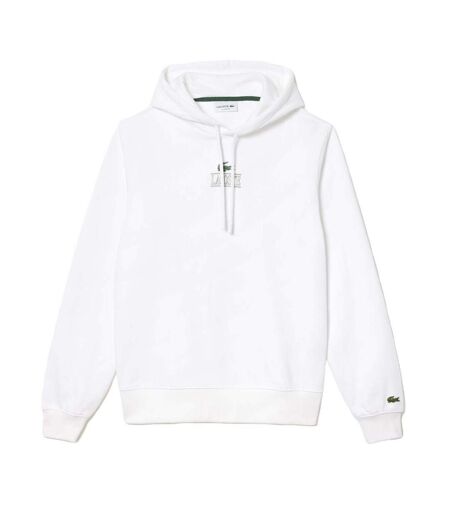 Sweat à capuche blanc homme lacoste sh5643