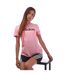 T-shirt Style Logo Essentials Femme Rose Noir Adidas-1