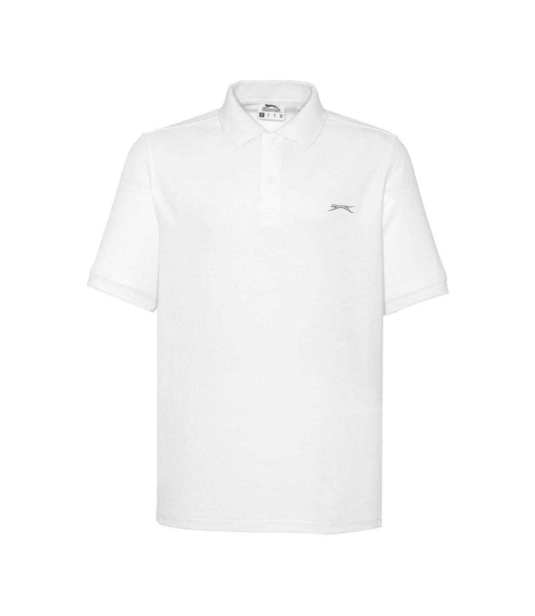 Polo Motif/style Logo Brodé Homme Blanc Slazenger-2