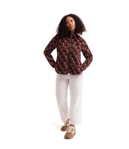Veste Polaire Col Montant Motif/style Imprimé Jessie Femme Marron Foncé À Motifs Trespass