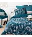 Parure de Lit 3 Pièces Art Paon 240x220cm Bleu-1