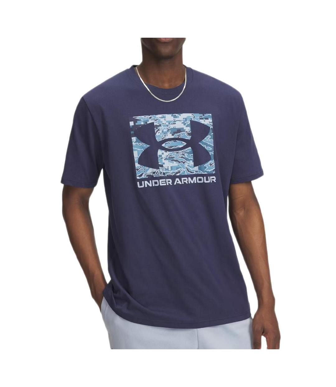T-shirt marine/bleu homme under armour camo boxed-1