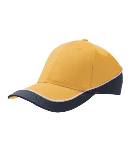 Casquette compétition racing mixte jaune / bleu marine Atlantis