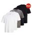 Pack Of 5  Mens Loose Fit T-shirt  White Grey Black Jack And Jones-1