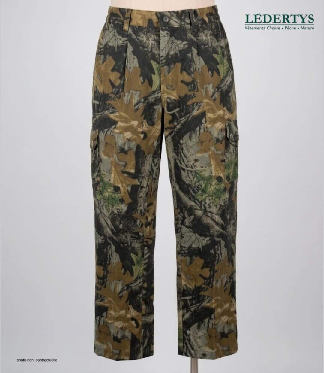 LEDERTYS LY0406 — Pantalon de chasse camouflage Forestwood kaki : résistance et confort sur le terrain-3