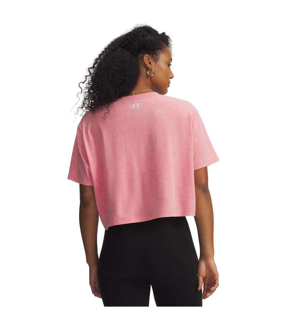 T-shirt Court Décontracté Rival Femme Rose Blanc Under Armour-2