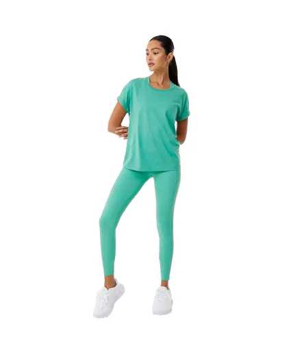 Womens/ladies Core High Rise Leggings Green USA Pro