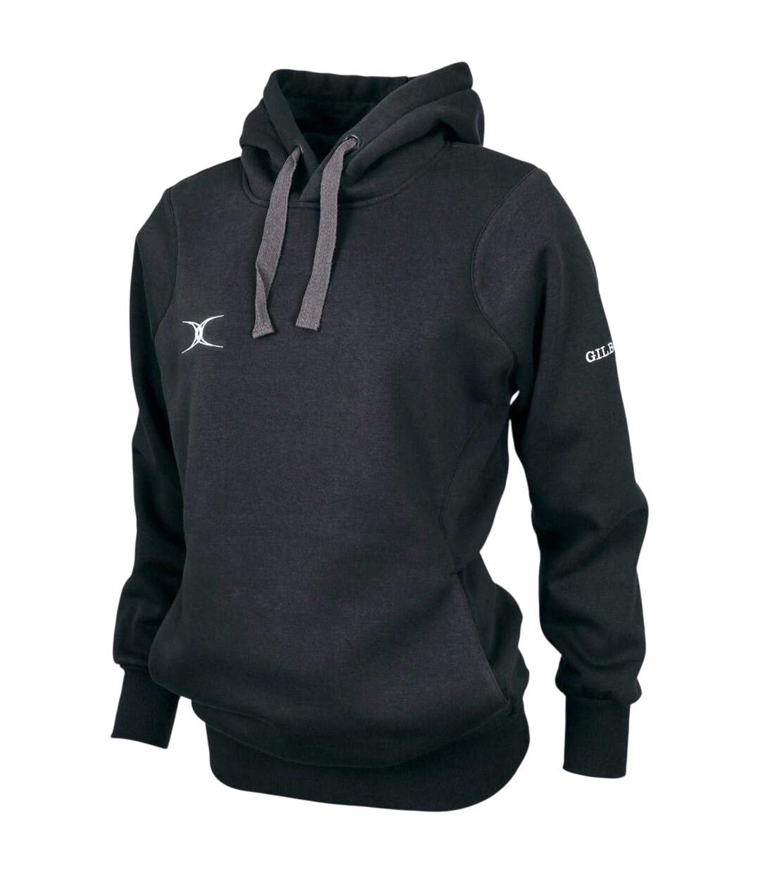 Sweat À Capuche Motif/style Logo Femme Noir Gilbert-2