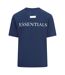 Womens/ladies Essentials Logo Boyfriend T-shirt Navy Blank Essentials-3