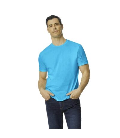 Mens Fashion T-shirt Caribbean Blue Anvil