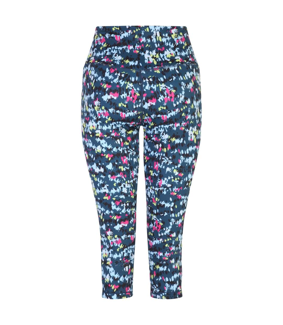 Legging ¾ À Taille Élastiquée Motif/style Imprimé Influential Femme Bleu Nuit Imprimé Dare 2B-2