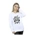 Disney Sweatshirt Womens/Ladies Mickey Mouse Christmas Head Lights (Blanc) - UTBI28801-2