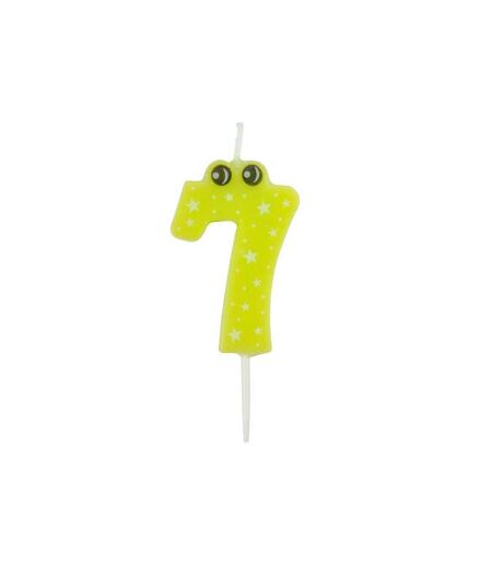Bougie d'Anniversaire Chiffre 7 5cm Vert Clair