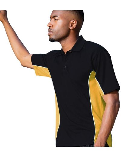 Polo à manches courtes homme noir/jaune/blanc GAMEGEAR