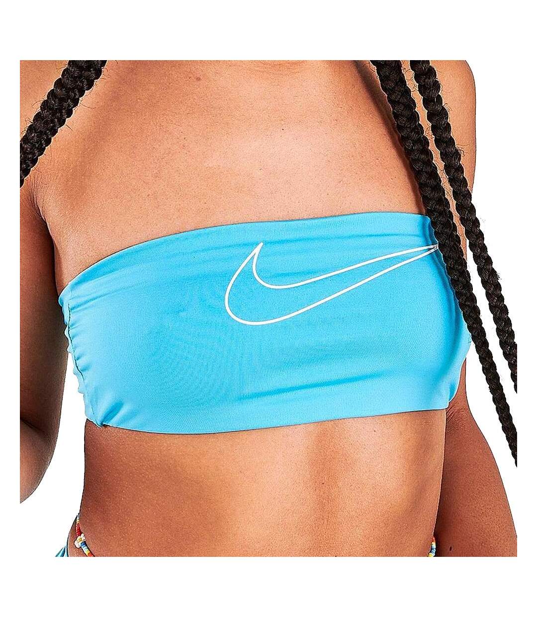 Haut de maillot de bain Bleu Femme Nike Bandeau Bikini Top - L-1