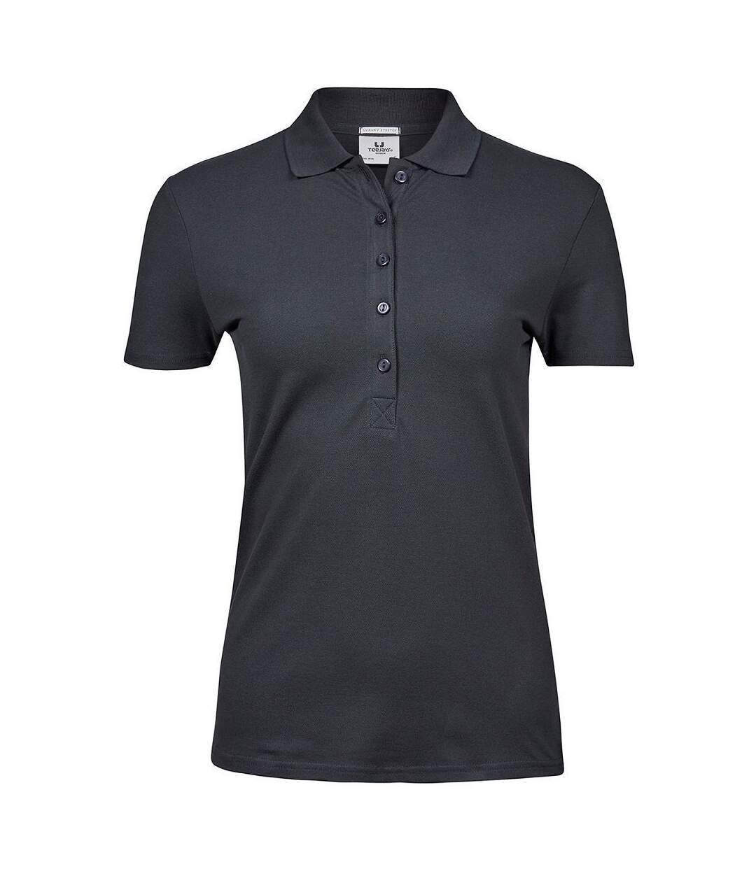 Polo manches courtes - Femme - 145 - gris foncé-1