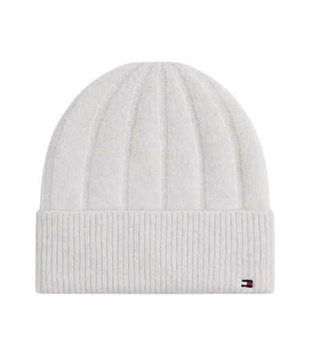 Bonnet écru femme tommy hilfiger flag fluffy