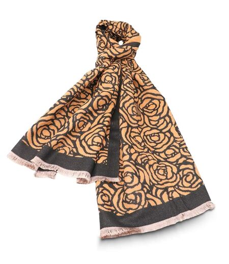 écharpe en Laine et Viscose Couleur Camel pour Femme
